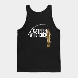 Funny Catfishing Design Men Women Catfish Hunter Whisperer Tank Top